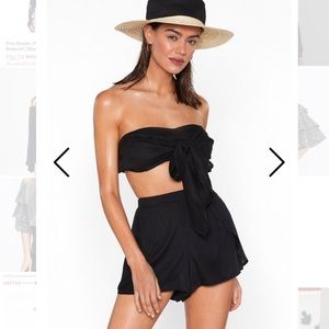 Nasty Gal Bandeau Top and Shorts Set